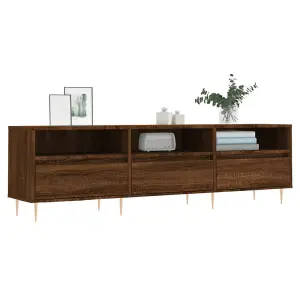 Berkfield TV Cabinet Brown Oak 150x30x44.5 cm Engineered Wood