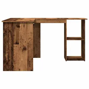 Berkfield Corner Desk Old Wood 120x140x75 cm Engineered Wood