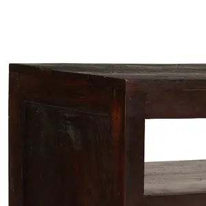 Berkfield TV Cabinet Solid Acacia Wood 90x30x55 cm Dark Brown