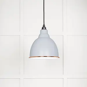 White Gloss Brindley Pendant in Birch