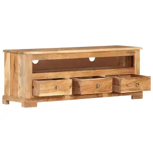 Berkfield TV Cabinet Solid Wood Acacia 110x30x40 cm Brown