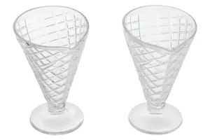 Interiors By Premier Versatile Set Of Four Tapered Sundae Dishes, Durable Sundae Glasses For Desserts, Elegant Ice Cream Bowls