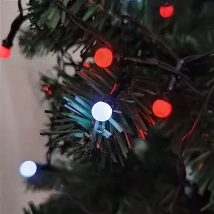 Christmas Red And White String Lights Chain