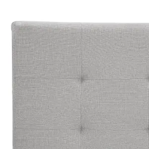 Fabric EU Super King Size Bed Light Grey LA ROCHELLE