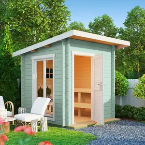 Lasita Abisko Garden Office - 2m x 2m - Compact Doube Glazed Log Cabin