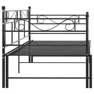 Berkfield Pull-out Sofa Bed Frame Black Metal 90x200 cm