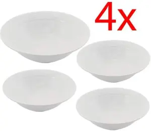 Pack Of 4 Salad Bowl 9 Inch Pasta Dessert Cereal Kitchen Serving Fruit Rice