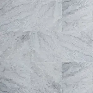 Haver Anthracite Matt Travertine effect Ceramic Indoor Wall & floor Tile, Pack of 6, (L)600mm (W)300mm