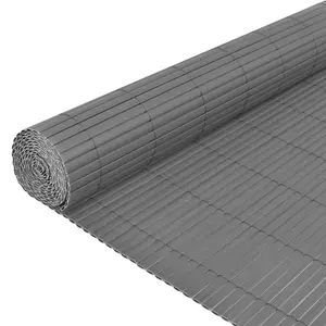 Berkfield Double-Sided Garden Fence PVC 90x300 cm Grey