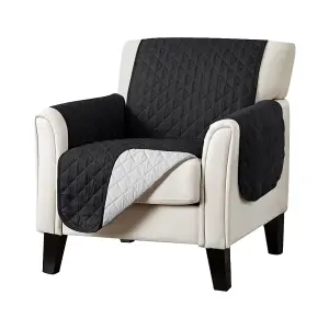 Black Sofa Cover - 1 Seat Armchair