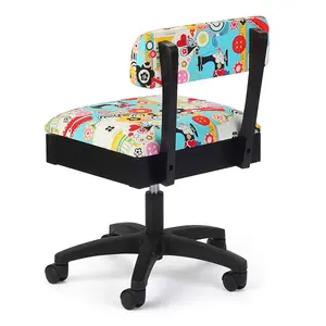 Hydraulic Sewing Chair Sew Wow Black with Sewing Notions Design - HT2015