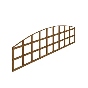 Arched Pine Trellis panel (W)183cm x (H)57cm