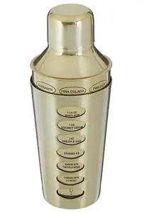 Maison by Premier Recipe Brushed Brass Cocktail Shaker