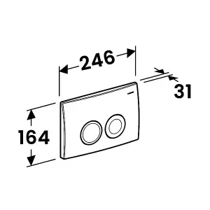 Geberit Delta25 Dual Flush Plate Gloss Chrome 115.125.21.5