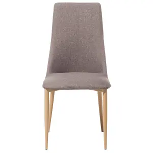 Set of 2 Dining Chairs CLAYTON Taupe