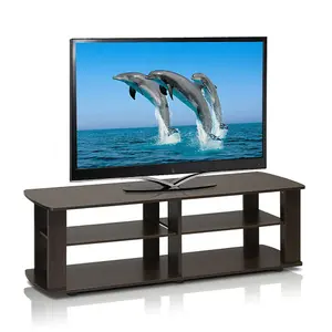 Furinno 11191DBR THE Entertainment Center TV Stand, Dark Brown