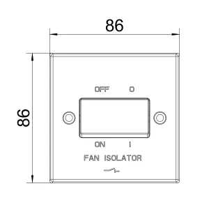 BG 10A Rocker Raised square Control switch Gloss White