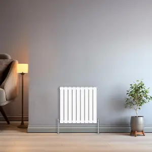 Right Radiators 600x612 mm Horizontal Double Flat Panel Designer Radiator White