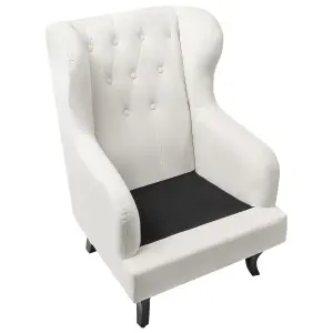 Wingback Chair ALTA Velvet Off-White