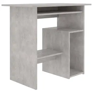 Berkfield Desk Concrete Grey 80x45x74 cm Engineered Wood