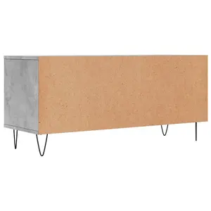 Berkfield TV Cabinet Concrete Grey 100x34.5x44.5 cm Engineered Wood