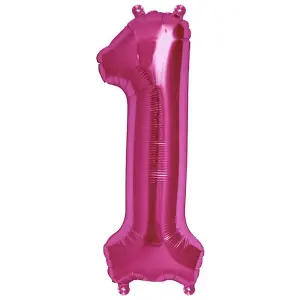 NorthStar Number 1 Foil Balloon Pink (One Size)