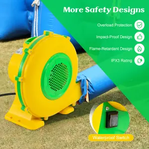 Costway Inflatable Blower 950W 1.2 HP Electric Bounce House Blower 2620 PA Air