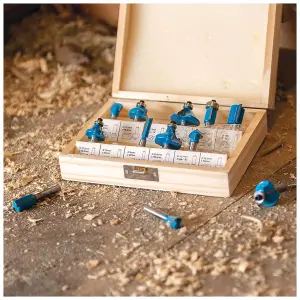 Silverline 1/4" TCT Router Bit Set 12Pce