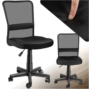 Office Chair Patrick - ergonomic shape, comfortable padding, stepless height adjustment - black