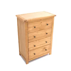 Lugo 4 Drawer Chest of Drawers Brass Knob