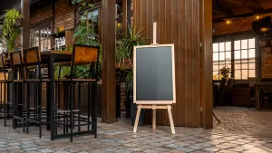 ALLboards Black chalkboard 90x60 cm natural wooden frame