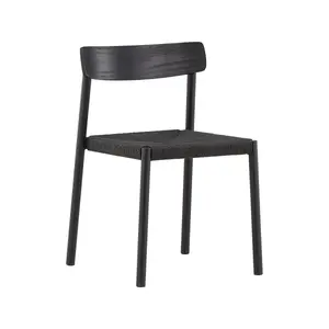 Malmön Black Rattan Dining Chair , Black