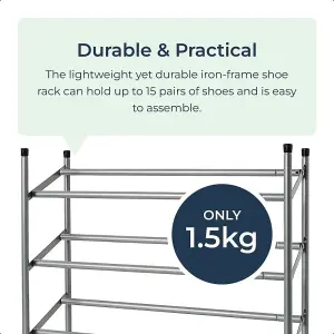 Shoe Rack Shelf Extendable 3 Tier Space Saving Organiser Stand Storage Hallway Bedroom Furniture