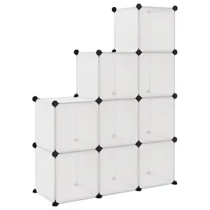 Berkfield Storage Cube Organiser with 9 Cubes Transparent PP