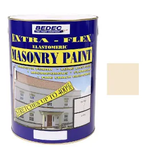 Bedec Extra Flex Masonry Paint - Parchment - 5 Litre