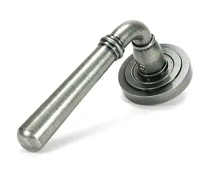 Pewter Newbury Lever on Rose Set (Art Deco) - Unsprung