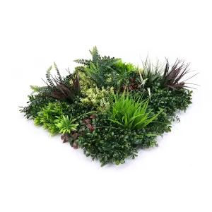 True Products Premium Artificial Green Plant Living Wall Panel 50cm x 50cm - Carnival C