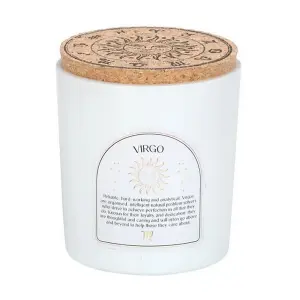 Something Different Virgo Sandalwood & Patchouli Quartz Scented Candle White/Brown (One Size)