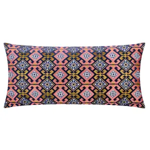 Paoletti Laurel Embroidered Velvet Polyester Filled Cushion