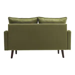 Green 2-Seat Velvet Upholstered Sofa for Living Room