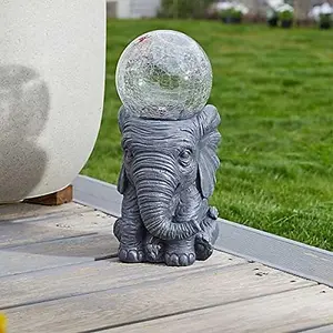 Solar Powered Colour Changing LED Elephant Garden Ornament