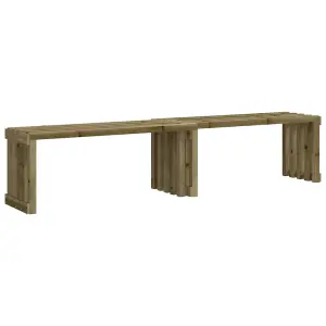 Berkfield Garden Bench Extendable 212.5x40.5x45 cm Impregnated Wood Pine