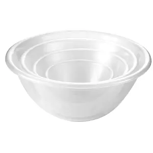 Hardys Set of 4 Mixing Bowls - BPA Free Plastic, Salad, Mixing and Cake Bowls, Microwave & Dishwasher Safe - 1L, 2.3L, 4L, 7L