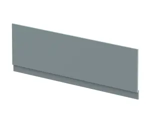 1800mm Edge/Power Straight Front Bath Panel & Plinth - Matt Coastal Grey