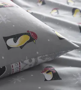 Penguins Christmas Duvet Cover Set