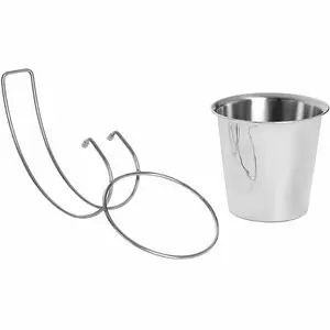 Clever Table Hanging Champagne -Ice Bucket - Metal - L19 x W19 x H50 cm - Silver