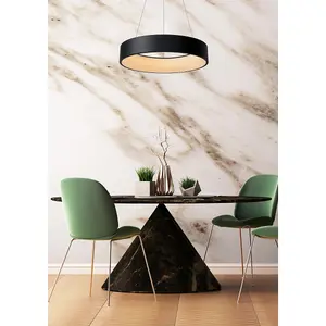 Lucide Talowe Led Modern Pendant Light 60cm - LED Dim. - 1x39W 3000K - Black