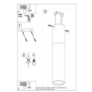 Pablo Steel & Wood Natural 1 Light Classic Ceiling Light