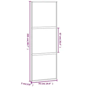 Berkfield Sliding Door White 76x205 cm Tempered Glass and Aluminium