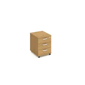 Impulse 43cm Wide 3 -Drawer Mobile File Cabinet Oak